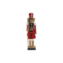 Quebra Nozes Urso Soldado Natalino Tradicional Vermelho 60CM