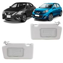 Quebra Sol C/ Espelho March/ Versa 2011 em diante - Par Quebra Sol C/ Espelho March/ Versa 2011 em diante - Par