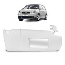 Quebra Sol Canelado Cinza com Caixa Espelho + Bolsa Volkswagen Polo 2003 a 2012 Lado Direito Newtec Nt3202cvw