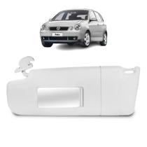 Quebra Sol Canelado Cinza com Caixa Espelho + Bolsa Volkswagen Polo 2003 a 2012 Lado Esquerdo Newtec Nt3203cvw