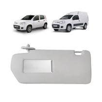 Quebra Sol Cinza Claro Com Espelho Fiat Uno e Fiorino Lado Esquerdo Newtec NT1013FT Quebra Sol Cinza Claro Com Espelho Fiat Uno e Fiorino Lado Esquerdo Newtec NT1013FT