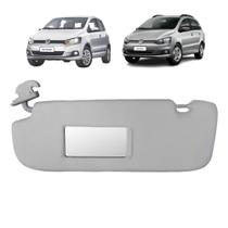 Quebra Sol Cinza com Caixa Espelho Volkswagen Fox Spacefox 2003 a 2011 Lado Esquerdo Newtec Nt2903vw