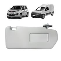 Quebra Sol Cinza com Espelho + Bolsa Airbag Fiat Uno Fiorino Lado Direito Newtec Nt1010ft Quebra Sol Cinza com Espelho + Bolsa Airbag Fiat Uno Fiorino Lado Direito Newtec Nt1010ft