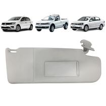 Quebra Sol Cinza com Espelho e Bolsa Volkswagen Gol Saveiro Voyage Lado Direito Newtec Nt3008vw