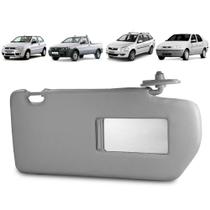 Quebra Sol Cinza Com Espelho Fiat Palio Siena Strada Weekend Lado Direito Newtec NT1026FT