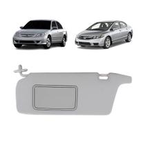 Quebra Sol Cinza com Espelho Honda Civic 2001 a 2007 Lado Esquerdo Newtec Nt2501hd Quebra Sol Cinza com Espelho Honda Civic 2001 a 2007 Lado Esquerdo Newtec Nt2501hd