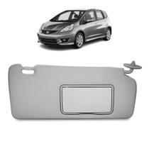 Quebra Sol Cinza com Espelho Honda Fit 2003 a 2008 Lado Direito Newtec Nt2510hd