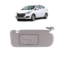 Quebra Sol Cinza com Espelho Hyundai Hb20 2012 a 2021 Lado Esquerdo Newtec Nt5001hy