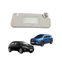Quebra Sol Cinza Com Espelho Lado Direito Onix Prisma Cobalt Spin 2012 a 2018 e Montana 2015 a 2018