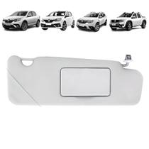 Quebra Sol Cinza Com Espelho Renault Logan Sandero Duster Lado Direito