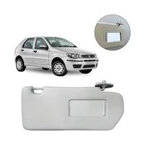 Quebra-sol cinza direito Fiat Palio / Siena / Strada 2004 a 2016 - Com espelho