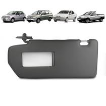 Quebra Sol Cinza Escuro com Espelho Fiat Palio Weekend Siena Strada Lado Esquerdo Newtec Nt1021ft