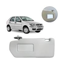 Quebra-sol cinza esquerdo Fiat Palio / Siena / Strada 2004 a 2016 - Com espelho
