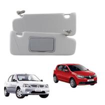 Quebra Sol com Caixa Espelho lado Direito para carro LOGAN SANDERO