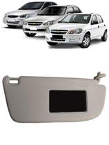 Quebra Sol Corsa Classic Celta Prisma 2006 07 08 2009 10 11 2012 Cinza Tapa lado direito