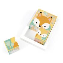 Quebracabeca Cubos De Madeira Animais 7 Pecas JANOD