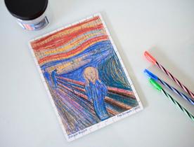 Quebracabeça madeira O grito com 150 peças 20x30cm