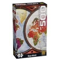 Quebracabeça Mapa Múndi 500 Peças Educativo E Divertido Grow