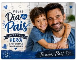 Quebracabeça personalizado dia dos pais 40 peças Quebracabeça personalizado dia dos pais 40 peças
