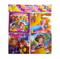 Quebrando a Cuca - Princesas 1 Livro Para Colorir e 3 Quebra-cabeças