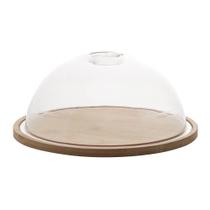 Queijeira 24 Cm Com Tampa Em Acrílico E Base Em Bambu Lyor Queijeira 24 Cm Com Tampa Em Acrílico E Base Em Bambu Lyor