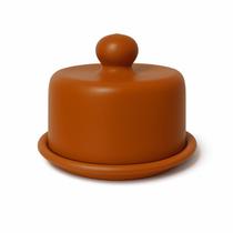 Queijeira Barro Cermica Porta Bolo Boleira Redonda Alça Base