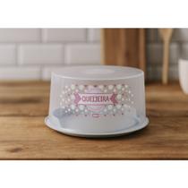 Queijeira Base Moderna Tampa Rosca e Alça Imbutida Linha Azzu