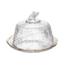 Queijeira C Tampa Butterfly Borboleta Decoração Luxo Chique Queijeira C Tampa Butterfly Borboleta Decoração Luxo Chique