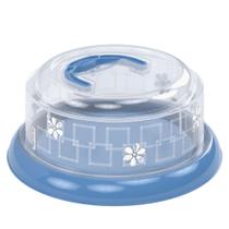 Queijeira com alça e rosca decorada azul Plasutil ref.5755