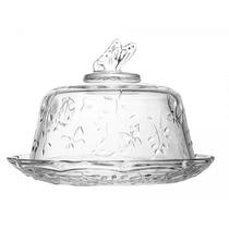 Queijeira com Tampa New Butterfly Cristal 12,5x19,5cm 221253 - Lyor