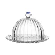 Queijeira Cristal Com Tampa Borboleta 3D Sortida 19,5cm