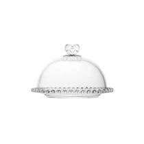 Queijeira Cristal com Tampa Coração 13x19,5cm Queijeira Cristal com Tampa Coração 13x19,5cm