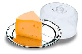 Queijeira De Aço Inox Com Tampa Acrílico