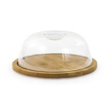Queijeira De Bambu 19 X 8 Cm Com Tampa Transparente