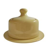 Queijeira de Cerâmica +Conjunto P/ Queijo Cristal 2 Peças Em Aço Inox: Um toque de charme e praticidade para sua mesa