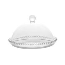 Queijeira De Cristal 20x12cm Pearl Wolff Com Tampa