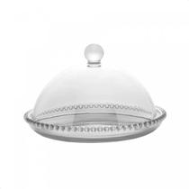 Queijeira De Cristal Com Tampa Pearl 20x12cm Wolff