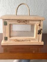 Queijeira De Madeira Com Porta Para 1 Queijo