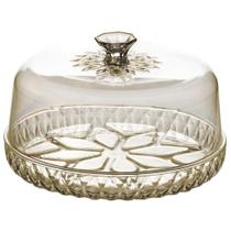 Queijeira de Plástico Com Tampa Cristal Glamour âmbar Plasutil ref.14225 Queijeira de Plástico Com Tampa Cristal Glamour âmbar Plasutil ref.14225