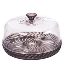 Queijeira de Plástico Com Tampa Cristal Twist Plasutil ref.15546 Queijeira de Plástico Com Tampa Cristal Twist Plasutil ref.15546