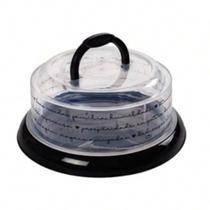 Queijeira de plástico preta decorativa de rosca plasútil - porta queijo