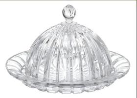 Queijeira de Vidro com Tampa 8,5x14cm de Diâmetro