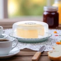 Queijeira de Vidro com Tampa Plástica Gourmet