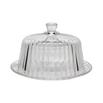 Queijeira de vidro linha eleganza 11 cm x 20 cm casart Queijeira de vidro linha eleganza 11 cm x 20 cm casart