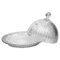 Queijeira de Vidro Tableware Romeu Porta Queijo com Tampa 20cm