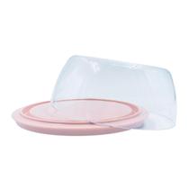 Queijeira Elegance com Design Minimalista pratica Cor Rosa