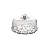 Queijeira Glamour em Poliestireno Transparente 18,0x11,0cm - Plasutil