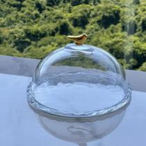 Queijeira Golden Bird 20cm com Tampa Cristal Ecológico