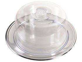 Queijeira Inox com Tampa Poliestireno Crystal - Brinox Petúnia Queijeira Inox com Tampa Poliestireno Crystal - Brinox Petúnia