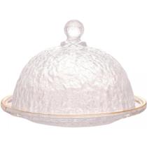 Queijeira Martelados em Vidro 14x10cm Queijeira Martelados em Vidro 14x10cm